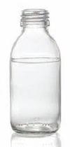 Bild von 180 ml syrup bottle, clear, type 3 moulded glass