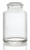 Bild von 45 ml tablet jar, clear, type 3 moulded glass